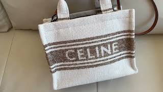 CELINE CABAS THAIS TEXTILE BAG UNBOXING [upl. by Ihn819]