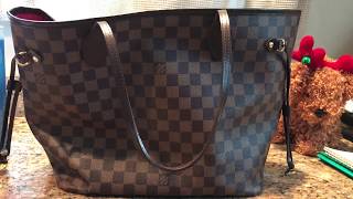 How to Spot Authentic Louis Vuitton Damier Ebene Neverfull MM Bag and where to Find the Date Code [upl. by Babs]