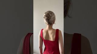 Braided updo slow version updohairstyles hairpins easyhairstyle hairideas bunhairstyle [upl. by Annaoj]