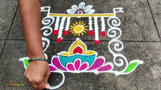 2 Simple Ratham Rangoli 2024 Kanuma Ratham Muggulu  Sankranthi Ratham Muggulu designs SriRangoli [upl. by Nanaj141]