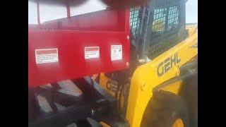 SkidLift Activating Auxiliary Hydraulics on a Gehl R220 Skid Steer [upl. by Abehshtab544]