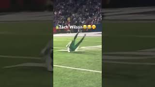 Zach Wilson Falls Running out on Field nflmemes nflfootball jets bills [upl. by Sorkin635]