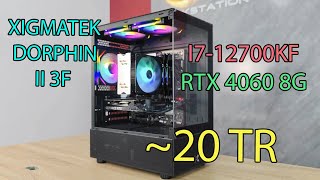 Bộ PC G28 Đồ họa  Gaming Cực Đẹp vỏ case Dorphin II 3F cùng cấu hình i712700KF và RTX 4060 8GB [upl. by Niatsirhc]