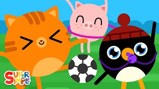 HeyO We Want To PlayO  Kids Sports And Movement Song  Super Simple Songs [upl. by Fachan]