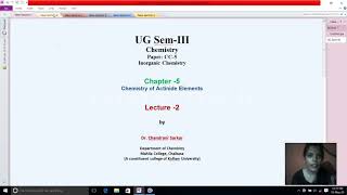 General Properties of Actinides Lecture 2 Chemistry of Actinide Elements CC5 [upl. by Gaudette732]