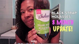 Blackstrap Molasses 8 month update GREY HAIR REVERSAL UPDATE [upl. by Aikim]