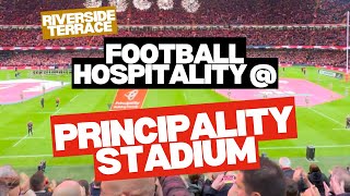 Welsh Rugbys Riverside Terrace hospitality at Principality Stadium  REVIEWED 👀 [upl. by Ariet]