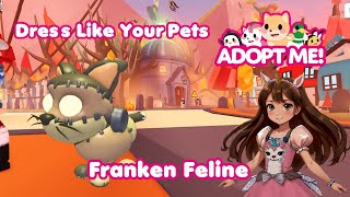 Make a super cute outfit in Adopt Me and Dress like your Pet Halloween Event Frankenfeline edition [upl. by Norina638]