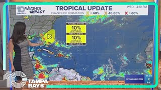 Tracking the Tropics National Hurricane Center monitoring disturbance off Florida coast [upl. by Calandria]