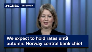 We expect to hold rates until autumn Norway central bank chief says [upl. by Atikan853]