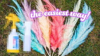 How to Dye Pampas Grass FAST amp EASY ✿ Beautiful Wedding Decoration [upl. by Faires]