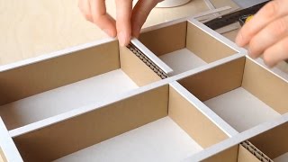 DIY Cardboard Drawer Organizer  An Easy Tutorial For Clever Storage Solutions [upl. by Danita419]