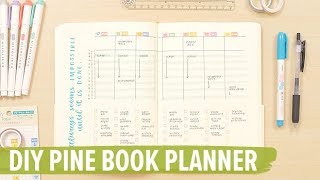 Make Your Own DIY Planner with Pine Books Free Diary Washi Tape [upl. by Htedirem]