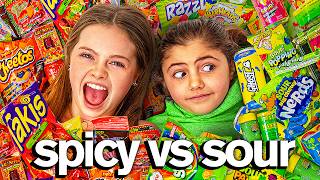 Eating The Worlds SPICIEST vs SOUREST FOODS [upl. by Oates]