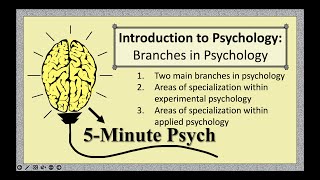 Intro to Psychology Branches in Psychology [upl. by Persis]