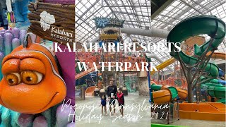 Kalahari Resorts amp Waterpark Poconos Pennsylvania Indoor Waterpark Tour Holiday Season 123021 [upl. by Pincus]