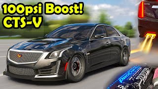 The Most Insane Cadillac CTSV Build Ever 100psi Boost  Assetto Corsa Driving [upl. by Ecinert]