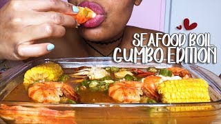 ASMR GABONESE SEAFOOD GUMBO SOUP┃set lé dan lé pa deor 974 [upl. by Ahseenal642]