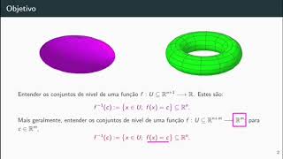 Vídeo 07  Superfícies de Nível e Valores Regulares [upl. by Moshell]