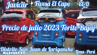 PRECIO de JULIO 2023 TORITO BAJAJ al CONTADO y CREDITO en SAN JUAN DE LURIGANCHO tienda VALDIVIA [upl. by Lrigybab]