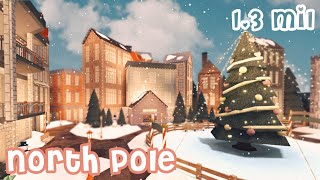 North Pole SpeedBuild  ROBLOX BLOXBURG   tour [upl. by Jojo]