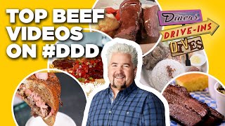 Top 20 MostInsane Beef Videos on DDD with Guy Fieri  Diners DriveIns and Dives  Food Network [upl. by Elatnahc330]