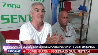 DEROGACIÓN DEL DECRETO DE PASE A PLANTA PERMANENTE DE 27 EMPLEADOS EN HUERTA GRANDE [upl. by Scholem]