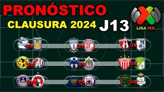 ⚽ El mejor PRONÓSTICO para la JORNADA 13 de la LIGA MX CLAUSURA 2024  Análisis  Predicción [upl. by Ripley]