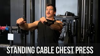 Standing Cable Chest Press  Technique Benefits and Common Mistakes [upl. by Leanora]