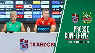 Pressekonferenz vor dem Hinspiel gegen Trabzonspor [upl. by Ayidah687]