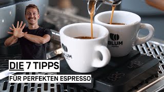 7 Tipps Espresso Zubereitung Siebträger  Espresso und Kaffee Zubereitung Anleitung [upl. by Gnik]