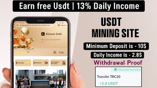 New Usdt Mining Site  usdt earning site  usdt mining app  trx Cloud Mining  usdt investment 2024 [upl. by Fiona196]