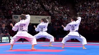 22 Karate Japan vs Italy Final Female Team Kata WKF World Karate Championships 2012 [upl. by Eedrahs]