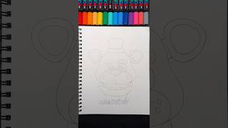 Drawing Freddy Fazbear from FNAF in 4 Different Art Styles Halloween Edition shorts [upl. by Eicart777]