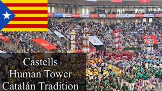 Human Tower Castells Tarragona 스페인 인간 탑 쌓기 축제 travel koreanvlog 스페인여행 [upl. by Yelnahs997]