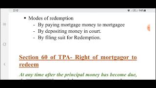 Right of Redemption of Mortgagor in detail [upl. by Thomasin]