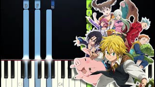 The Seven Deadly Sins  Perfect Time Piano Tutorial [upl. by Susannah98]