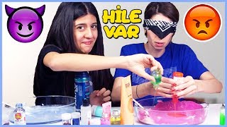 Slime Şakası Gözü Kapalı Slime Challenge Çöplük Slime Dila Kent [upl. by Abercromby690]