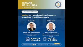 Webinar Las Matemáticas Financieras como herramienta de análisis empresarial [upl. by Mateusz]