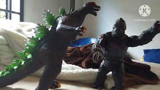 Godzilla vs kong part 1 stopmotion [upl. by Albers]