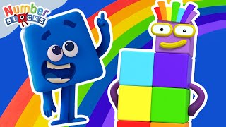 Counting Rainbows with Numberblocks  Learn colours and counting  LearningBlocks [upl. by Nikkie]