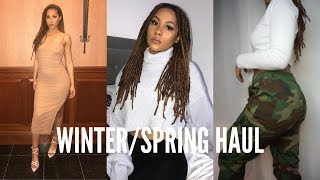 WinterSpring Haul  PrettyLittleThing Missguided Ego Shoes [upl. by Cavuoto]