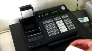 Casio SES10 Cash Register How To Change The Till Roll [upl. by Morgana]