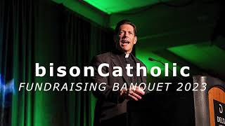 Fr Mike Schmitz at the 2023 Bison Catholic Fargo Banquet [upl. by Regnij490]