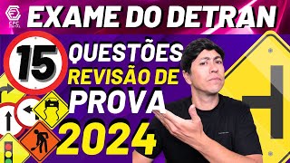 PROVA DO DETRAN 2024  15 QUESTÕES DE LEGISLAÇÃO DE TRÂNSITO 2024 simuladodetran2024 rafaeldocfc [upl. by Sesiom555]