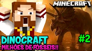 Minecraft DINOCRAFT 2  MILHÕES DE FÓSSEIS [upl. by Thomson]