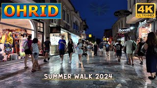 OHRID Macedonia  Summer WALK TOUR 2024 【4K】 🚶‍♂️ ОХРИД Македонија Лето 2024 🇲🇰 Travel Guide [upl. by Horatio]