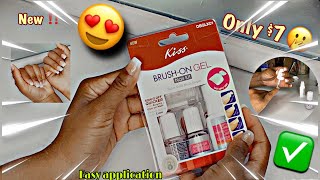 NEW KISS BRUSHON GEL NAIL KIT  how to  beginner friendly  I LOVE IT 😍 [upl. by Araihc]