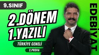 9Sınıf 2Dönem 1Yazılı  MEB Türkiye Geneli Ortak Sınav Soruları  2Prova  Türk Dili ve Ed [upl. by Nyrrad]