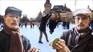 Old Man Ice Skating Prank PART 2  Backflip on ice  Acroice [upl. by Cilka]